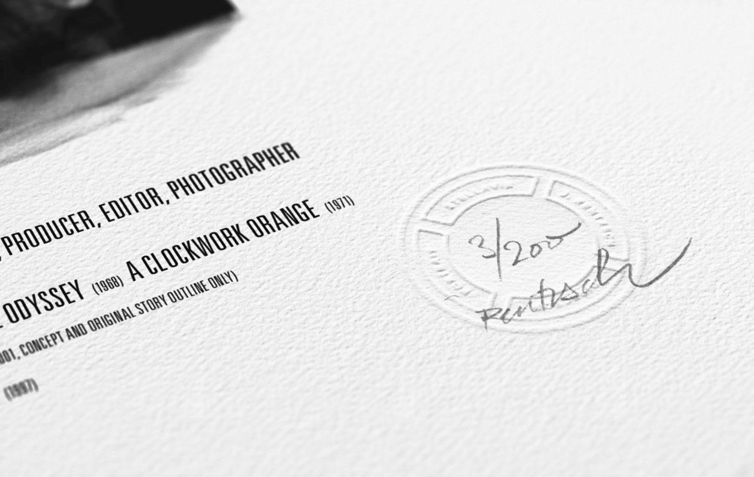 Toutes les impressions sont signées et numérotées à la main