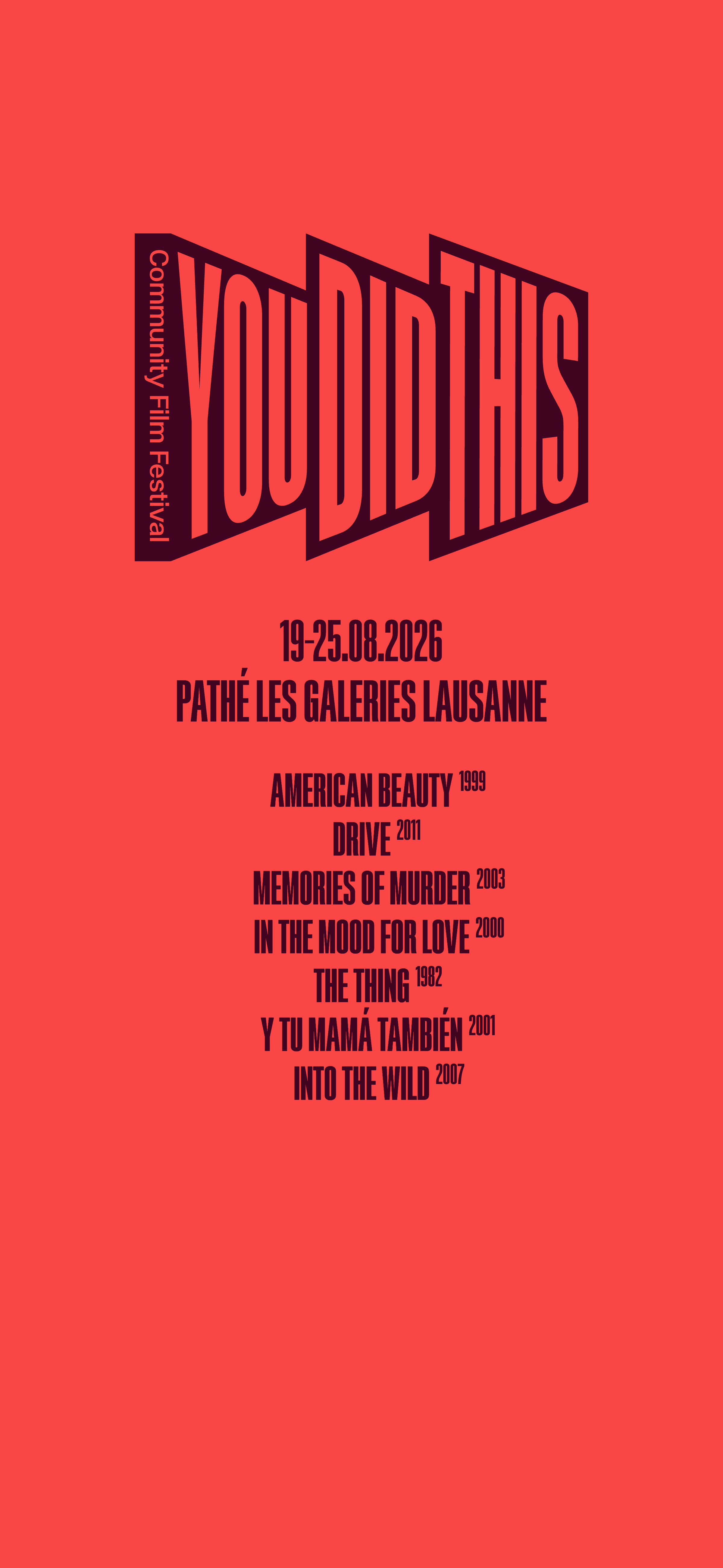 YDT 2026 Tickets Pathé Les Galleries