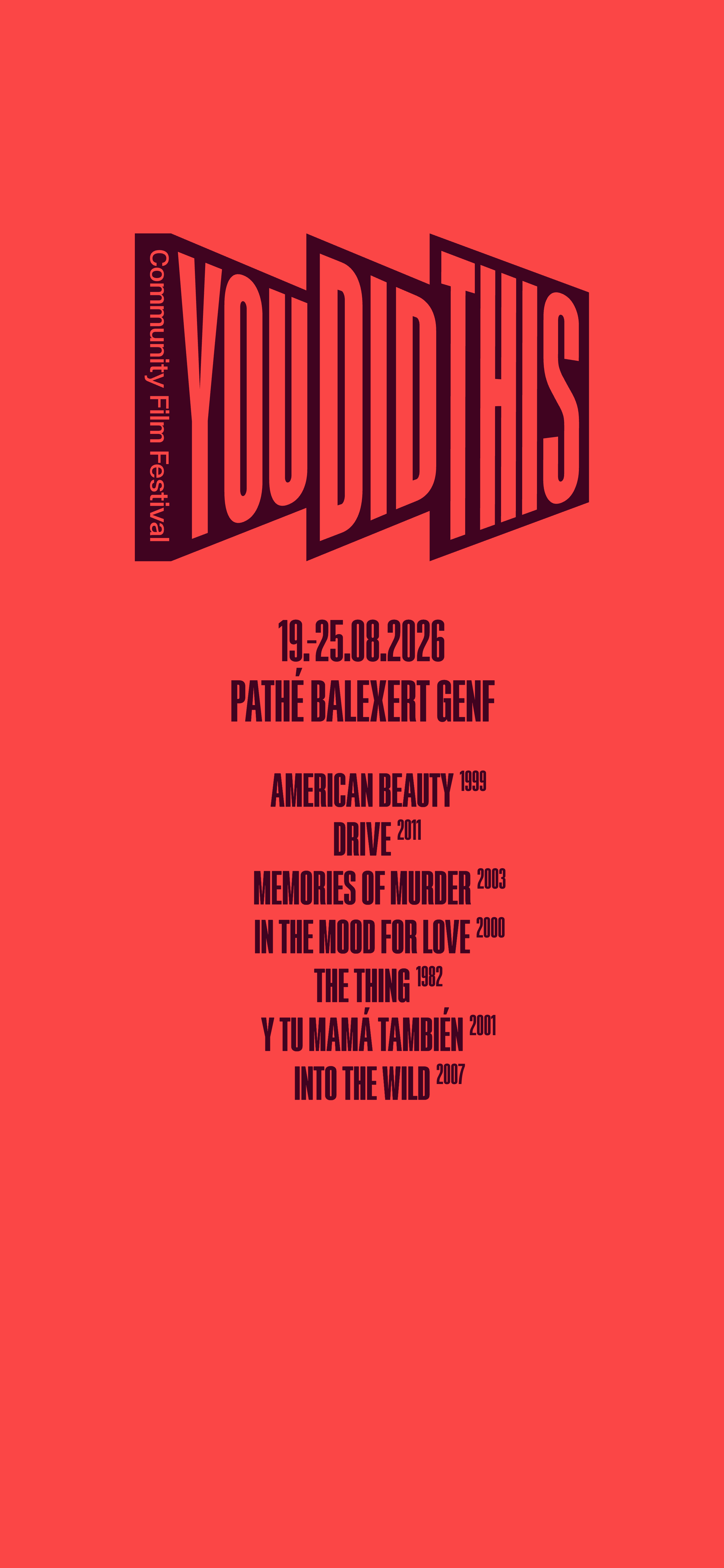 YDT 2026 Tickets Pathé Balexert
