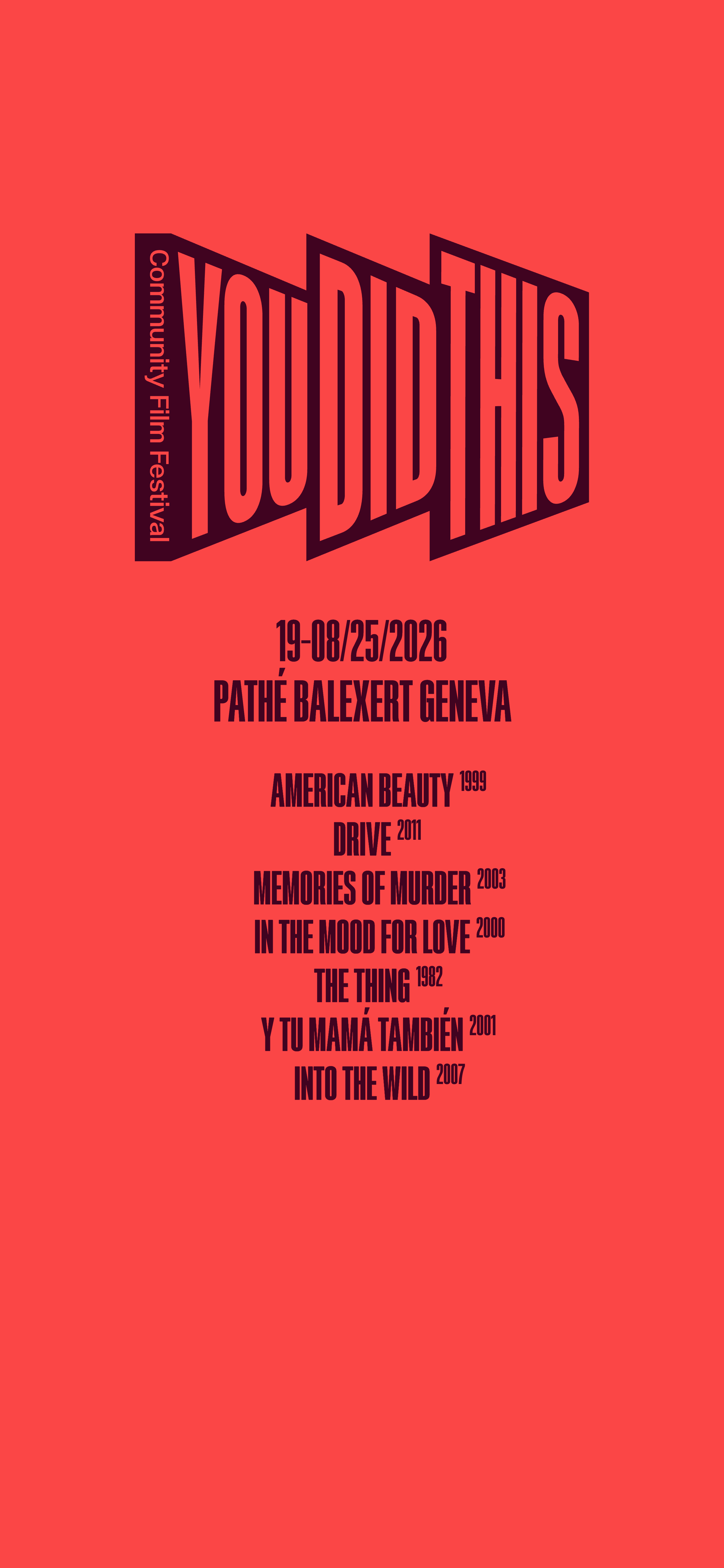 YDT 2026 Tickets Pathé Balexert